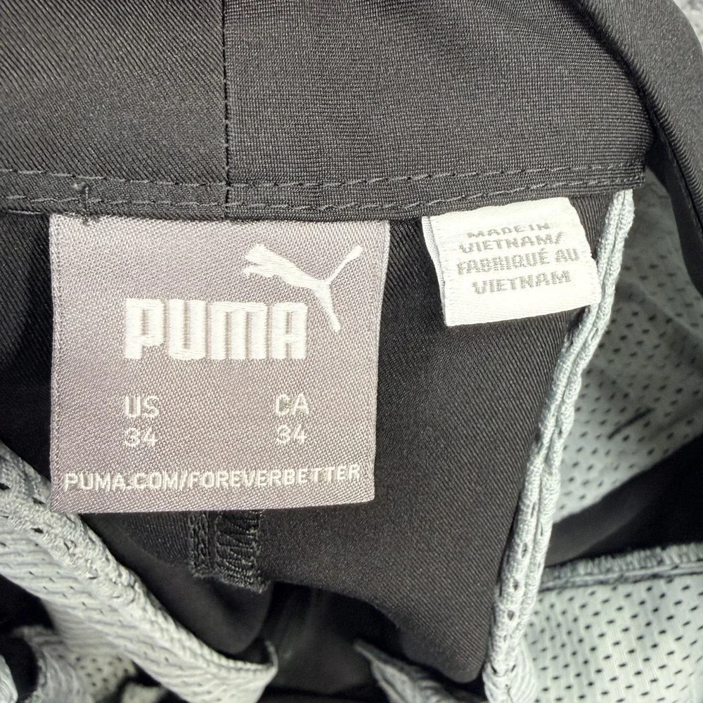 Puma Shorts Mens 34 Black Chino Performance Lightweight Casual Zip Fly Pockets